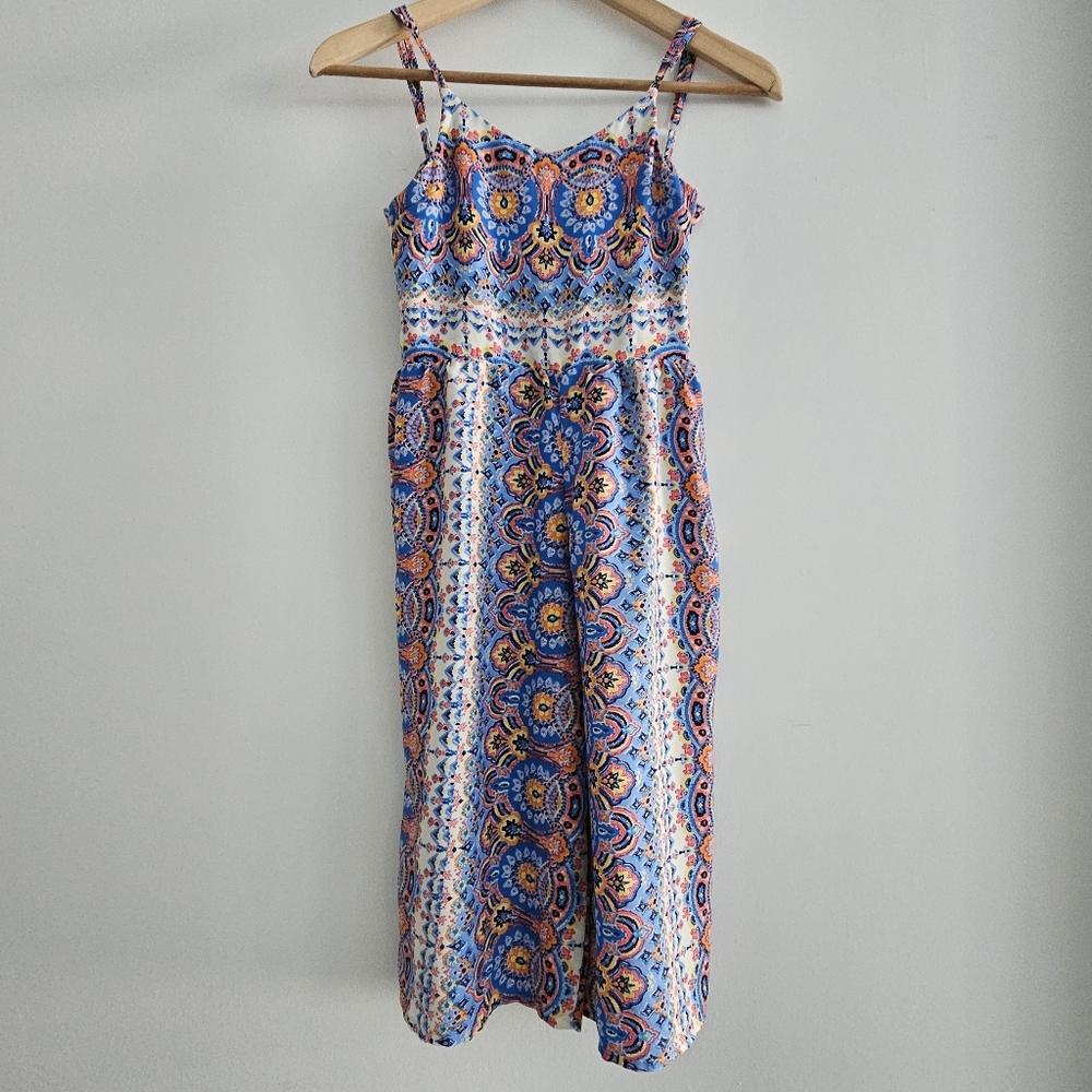 Tru Love Girls Bohemian Print Jumpsuit Size 7